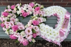 DOUBLE-HEART funeral tribute